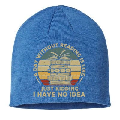 A Day Without Reading Is Like Book Lover Book Nerd Librarian Gift Sustainable Beanie