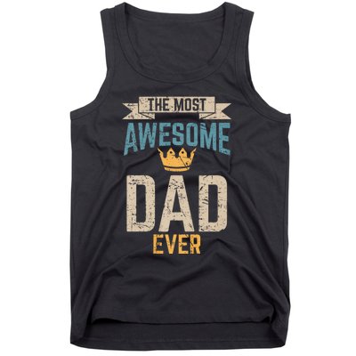 Awesome Dad Worlds Best Daddy Ever Fathers Day Tank Top