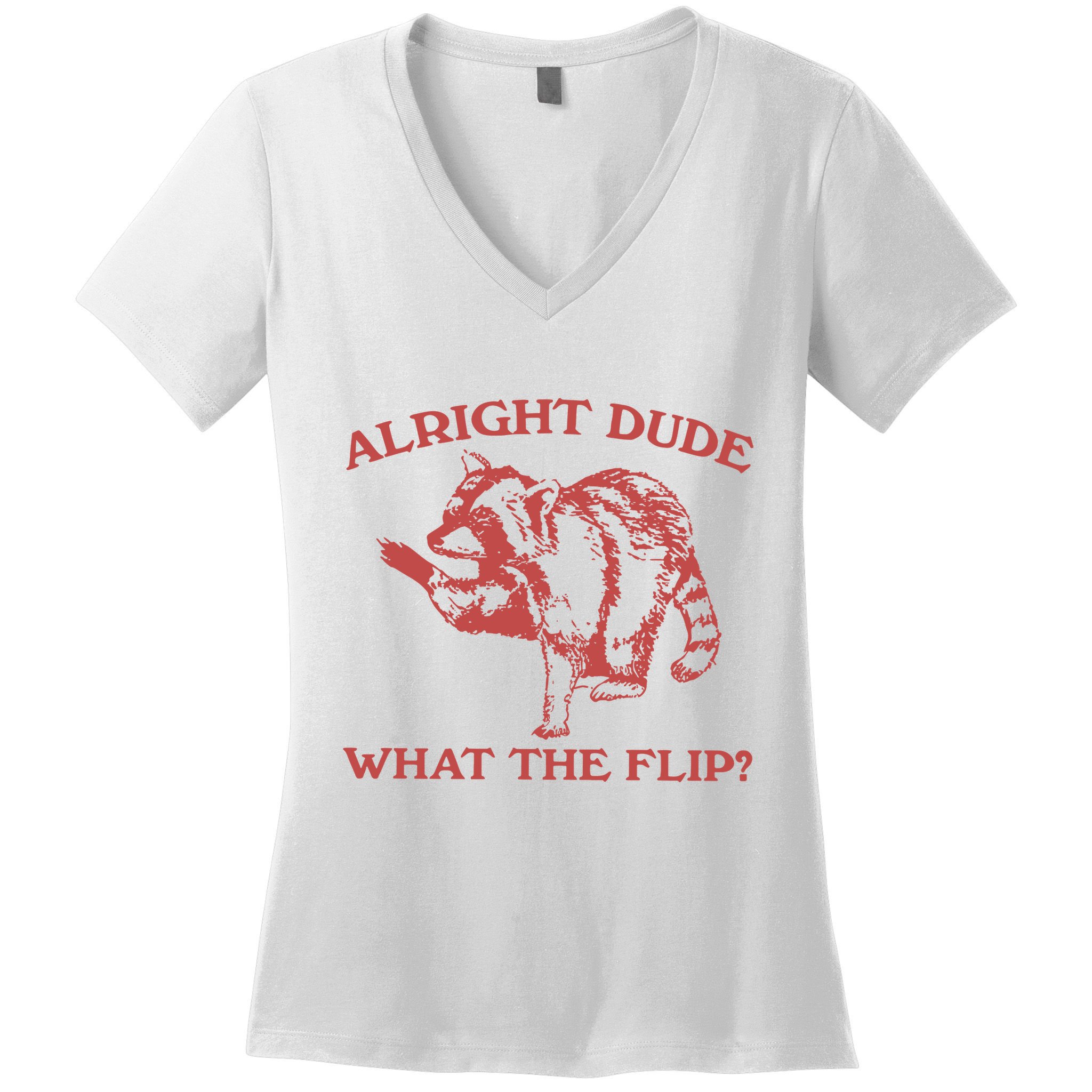 Alright Dude What The Flip Women's V-Neck T-Shirt