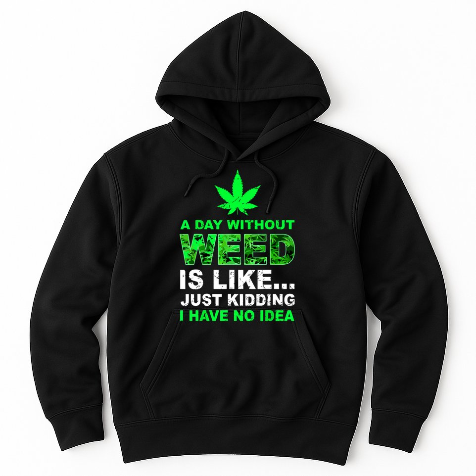 A Day Without Weed Funny Marijuana Cannabis Weed Pot 420 Hoodie