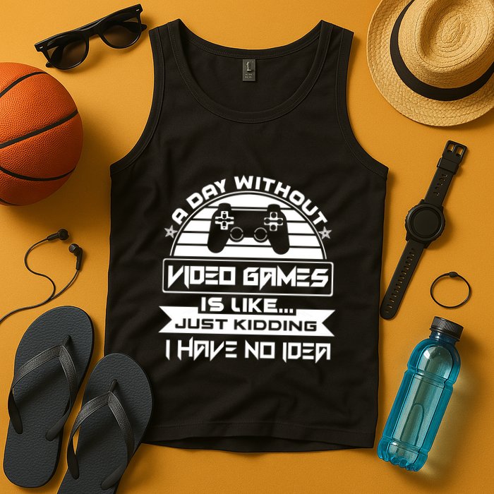 A Day Without Video Games Is Like Just Kidding I Have No Idea Tank Top