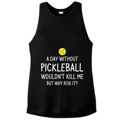 A Day Without Pickleball is Like Cool Pickleball Dink Player Ladies PosiCharge Tri-Blend Wicking Tank