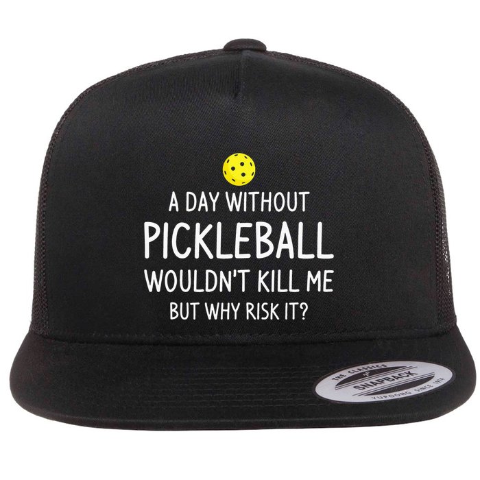 A Day Without Pickleball is Like Cool Pickleball Dink Player Flatbill Hat