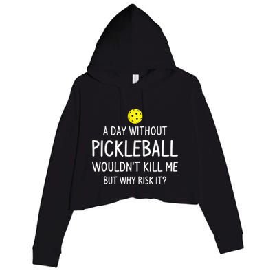 A Day Without Pickleball is Like Cool Pickleball Dink Player Crop Fleece Hoodie
