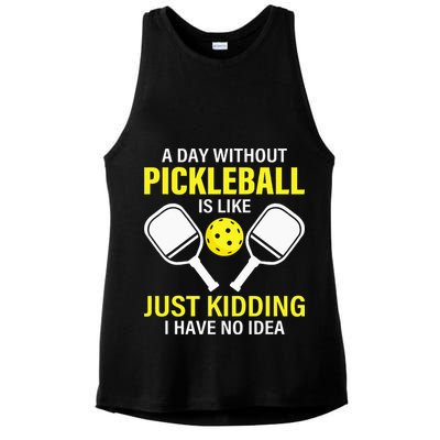 A Day Without Pickleball is Like Pickleball Dink Player Ladies PosiCharge Tri-Blend Wicking Tank