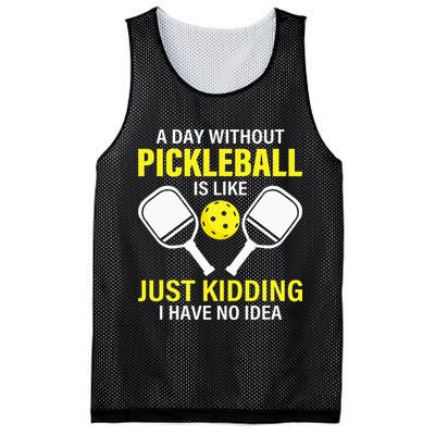 A Day Without Pickleball is Like Pickleball Dink Player Mesh Reversible Basketball Jersey Tank