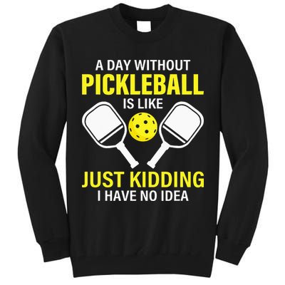 A Day Without Pickleball is Like Pickleball Dink Player Tall Sweatshirt