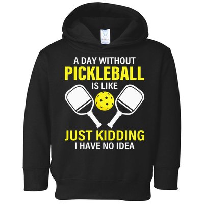 A Day Without Pickleball is Like Pickleball Dink Player Toddler Hoodie