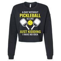 A Day Without Pickleball is Like Pickleball Dink Player Cropped Pullover Crew
