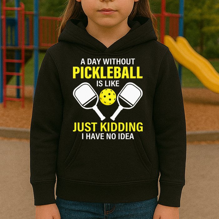 A Day Without Pickleball is Like Pickleball Dink Player Kids Hoodie