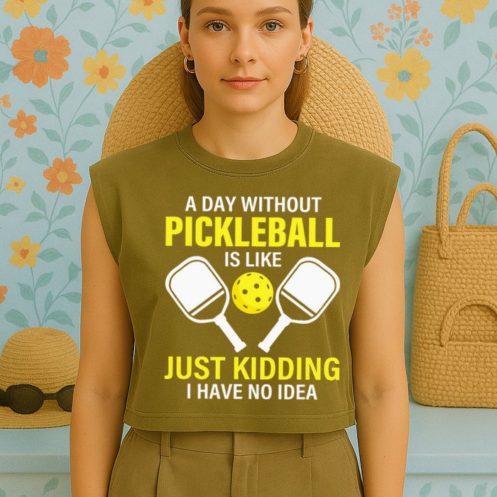 A Day Without Pickleball is Like Pickleball Dink Player Garment-Dyed Women's Muscle Tee