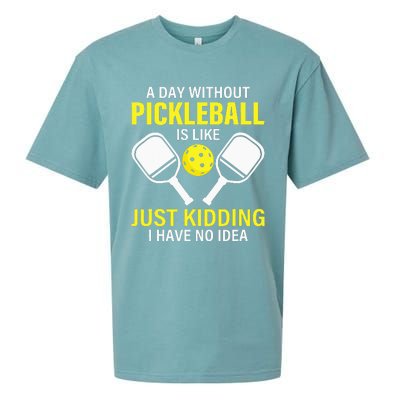 A Day Without Pickleball Is Like Haha NO Clue Dink Sueded Cloud Jersey T-Shirt