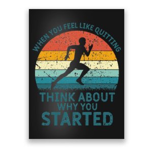 A Day Without Running Funny Runner Running Poster