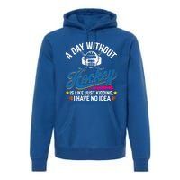 A Day Without Hockey Funny Vintage Ice Hockey Gift Premium Hoodie