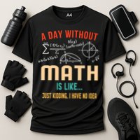 A Day Without Math Is Like Math Student Math Teacher Gift Performance Shirt