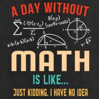 A Day Without Math Is Like Math Student Math Teacher Gift Golf Towel
