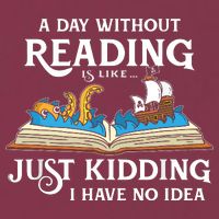 A Day Without Reading Is Like Book Lover Gift & Reading 16oz Travel Tumbler