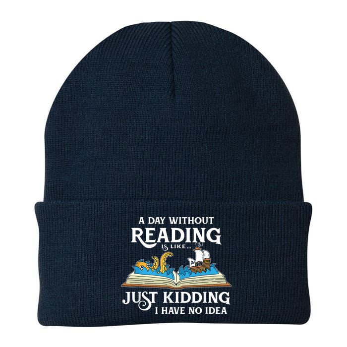 A Day Without Reading Is Like Book Lover Gift & Reading Beanie