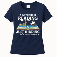A Day Without Reading Is Like Book Lover Gift & Reading Womens T-Shirt