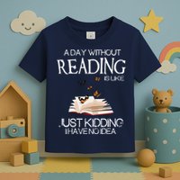 A Day Without Reading Is Like, Book Lover Gift & Reading Toddler T-Shirt