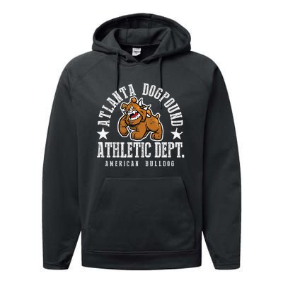 ATLANTA Dogpound Workout Excercise Lover Dog Owner Performance Fleece Hoodie