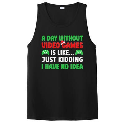 A Day Without Video Games Funny Video Gamer Christmas Funny PosiCharge Competitor Tank