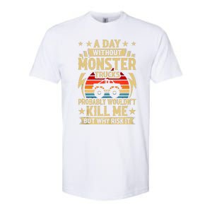 A Day Without Monster Trucks Softstyle CVC T-Shirt