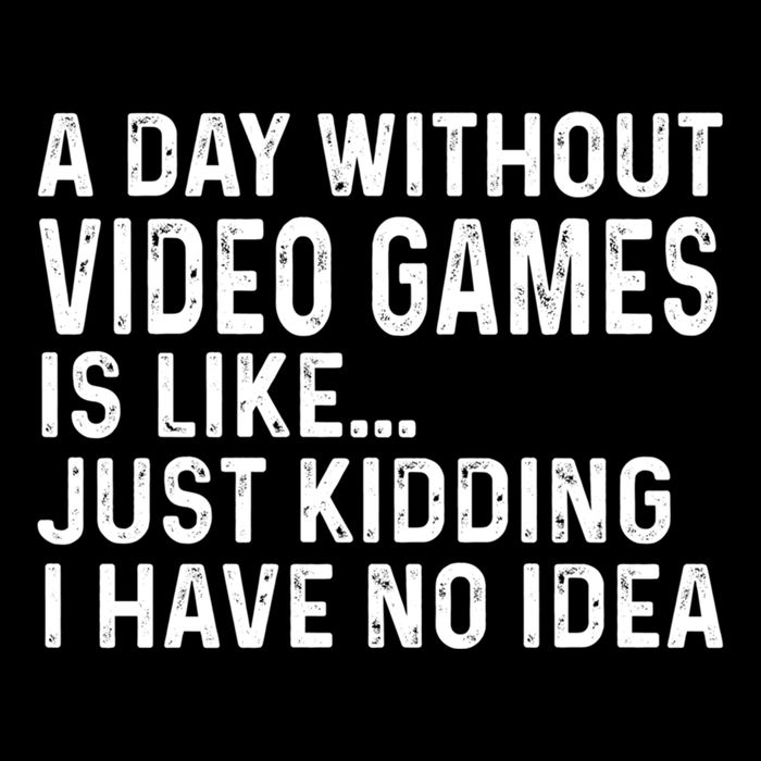 A Day Without Video Games Is Like Just Ding Have No Idea Gift Flat Bill Trucker Hat