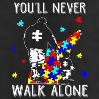 Autism Dad You Will Never Walk-Alone Support Autism Son Cool Comfort Performance Bucket Hat