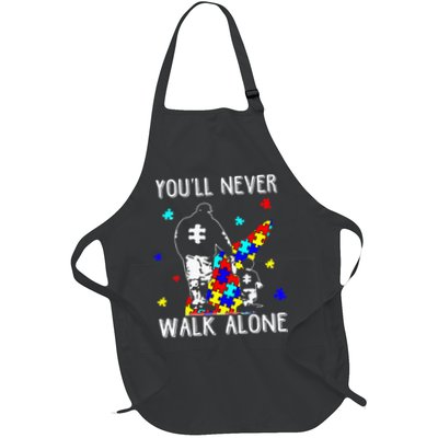 Autism Dad You Will Never Walk-Alone Support Autism Son Apron