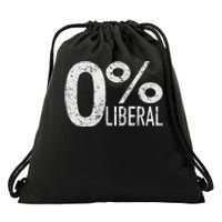 Antiliberal Democrat Zero Percent Liberal Trump Drawstring Bag