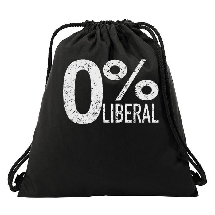 Antiliberal Democrat Zero Percent Liberal Trump Drawstring Bag