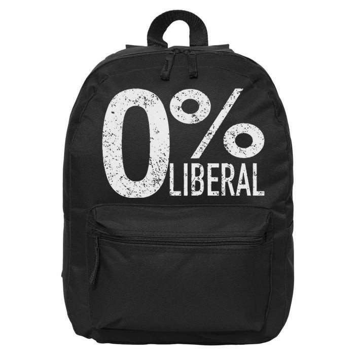 Antiliberal Democrat Zero Percent Liberal Trump 16 in Basic Backpack