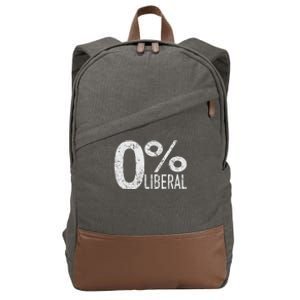 Antiliberal Democrat Zero Percent Liberal Trump Cotton Canvas Backpack