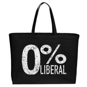 Antiliberal Democrat Zero Percent Liberal Trump Cotton Canvas Jumbo Tote