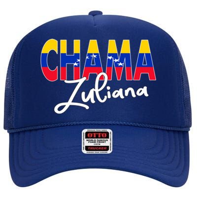 Artistic Design Zulia Chama Zuliana Flannel Venezuela Gift High Crown Mesh Back Trucker Hat