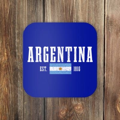 Argentina Est 1816 Argentinian Flag Pride Vintage Argentina Gift Coaster