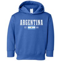 Argentina Est 1816 Argentinian Flag Pride Vintage Argentina Gift Toddler Hoodie