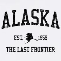 Alaska Est 1959 The Last Frontier Vintage Sports Design Button