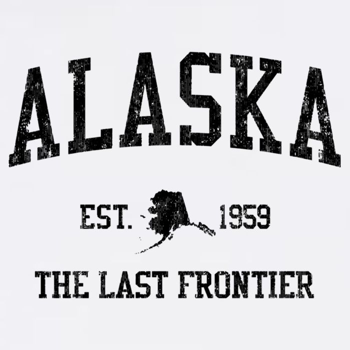 Alaska Est 1959 The Last Frontier Vintage Sports Design Button
