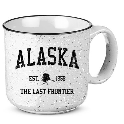 Alaska Est 1959 The Last Frontier Vintage Sports Design 15oz Campfire Ceramic Mug