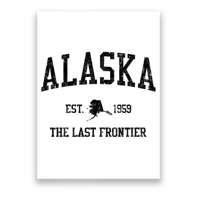 Alaska Est 1959 The Last Frontier Vintage Sports Design Poster