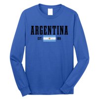 Argentina Est 1816 Argentinian Flag Pride Vintage Argentina Gift Long Sleeve Shirt