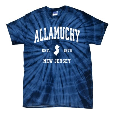 Allamuchy Est 1873 New Jersey Nj Vintage Athletic Sports Design Tie-Dye T-Shirt