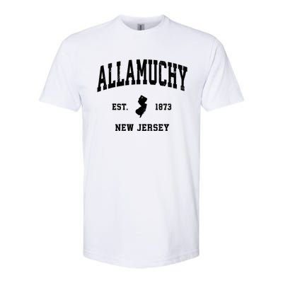 Allamuchy Est 1873 New Jersey Nj Vintage Athletic Sports Design Softstyle CVC T-Shirt