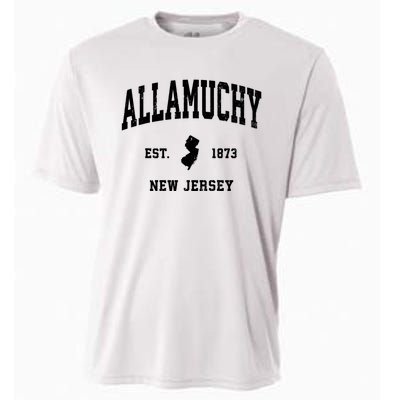 Allamuchy Est 1873 New Jersey Nj Vintage Athletic Sports Design Cooling Performance Crew T-Shirt