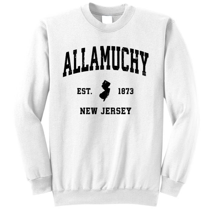 Allamuchy Est 1873 New Jersey Nj Vintage Athletic Sports Design Sweatshirt