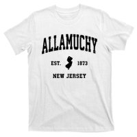 Allamuchy Est 1873 New Jersey Nj Vintage Athletic Sports Design T-Shirt