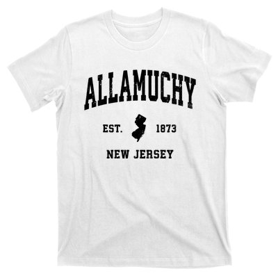 Allamuchy Est 1873 New Jersey Nj Vintage Athletic Sports Design T-Shirt