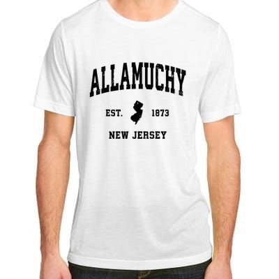 Allamuchy Est 1873 New Jersey Nj Vintage Athletic Sports Design Adult ChromaSoft Performance T-Shirt